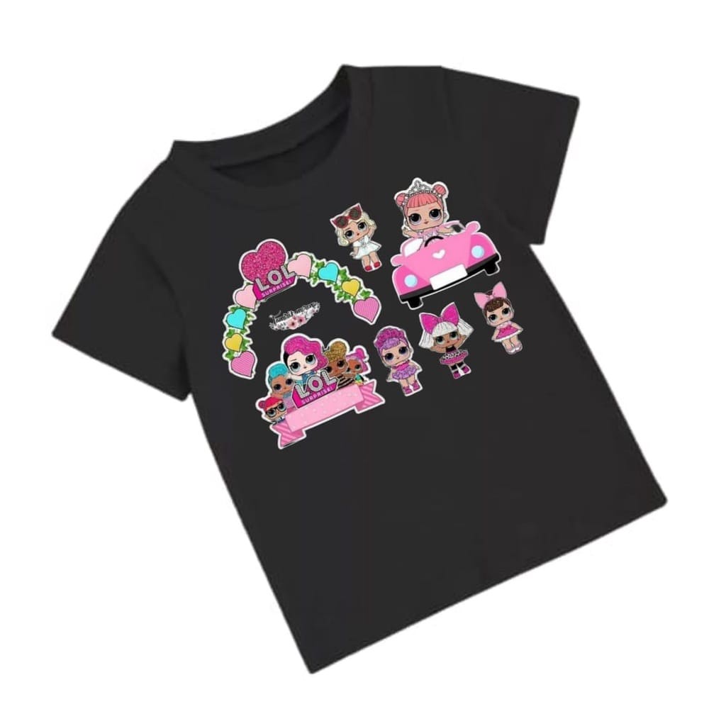 Hzl_outfit Kaos Baju Anak Perempuan LOL Happy COD