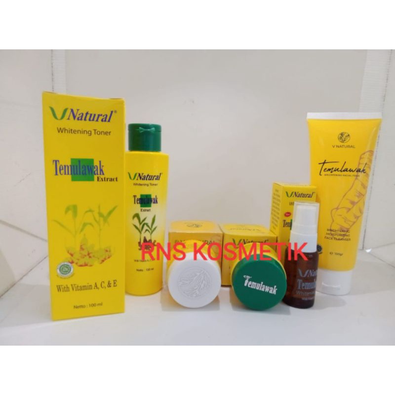 CREAM TEMULAWAK V NATURAL PAKET WHITENING BPOM ORIGINAL - NATURAL