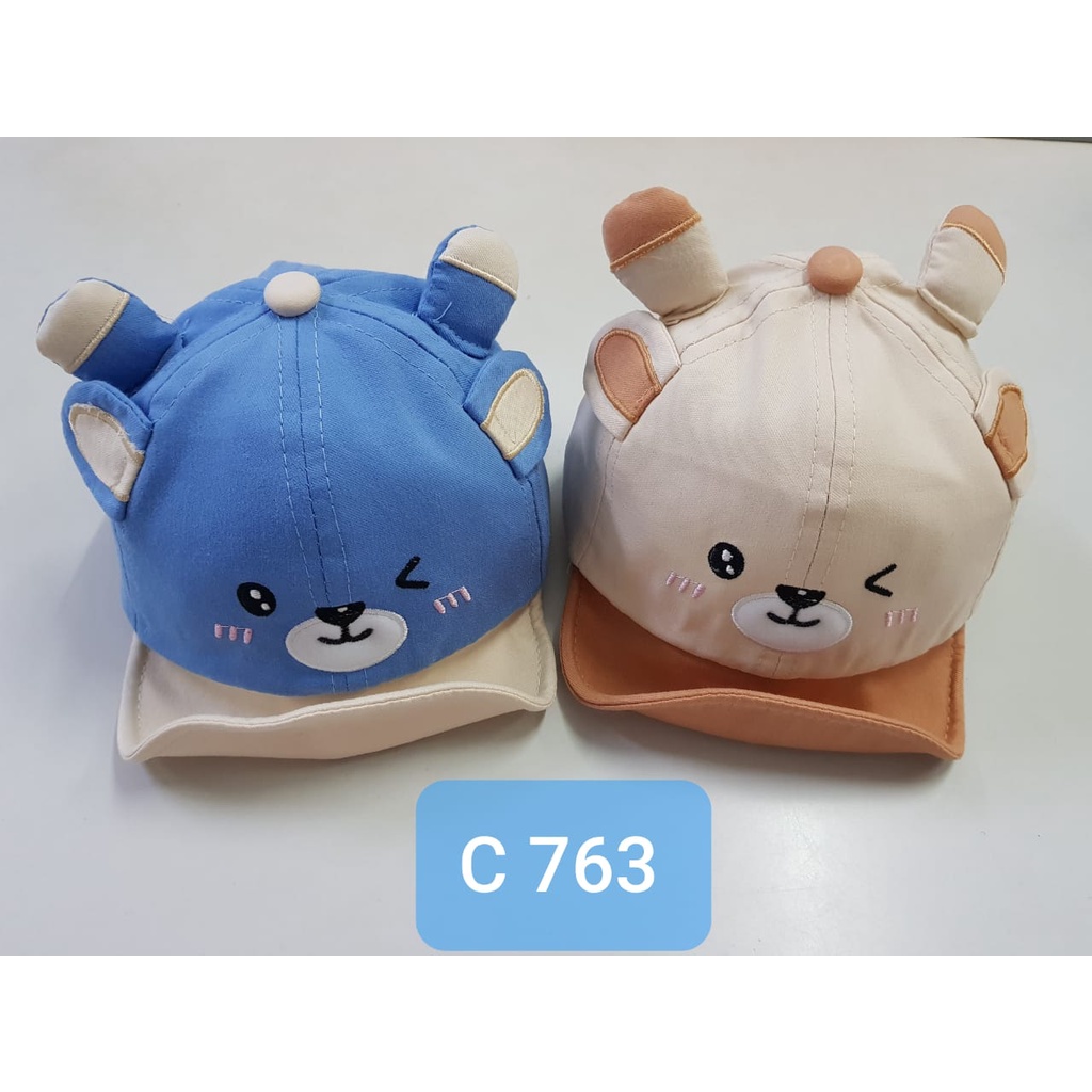 Topi Baby Pet Print Bordir