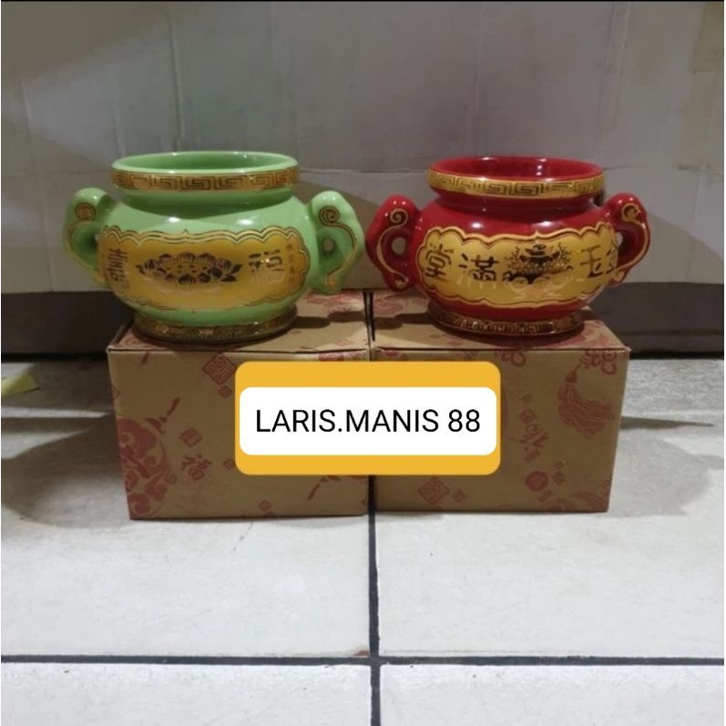 hiolo/ hio lo/ leluhur/co sien/leluhur/ tempat dupa hio keramik 4 inch