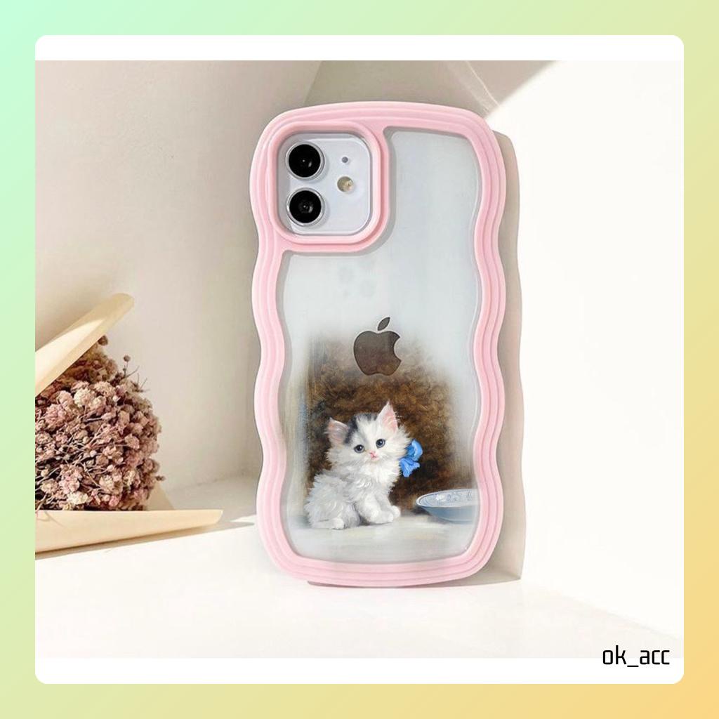 BARU Softcase Motif karakter kitten Cat Kucing Casing For Iphone 7+ 8+ Plus X Xs Xr Max 11 12 13 14 Pro Max 14+ 14Plus HH35