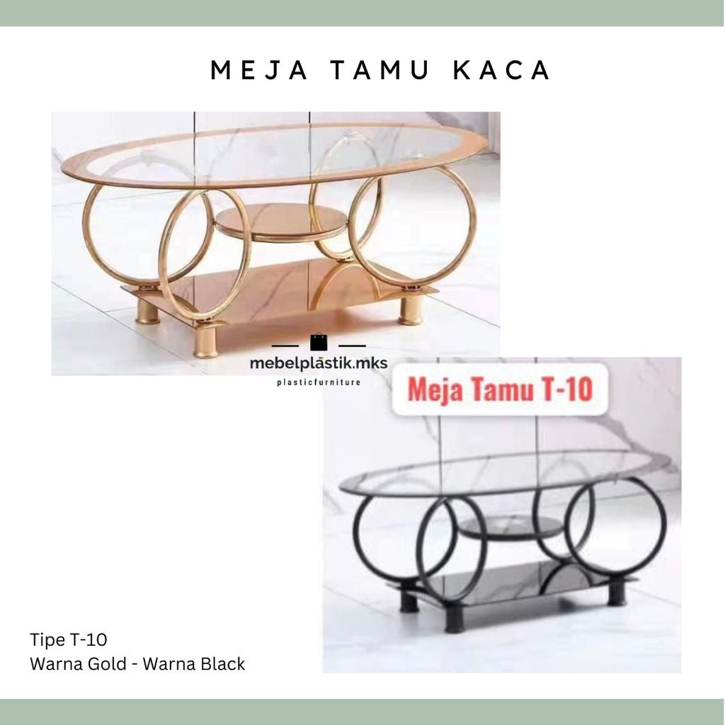 Meja Kaca/ Meja Marmer/ Meja Tamu Marmer Putih Gold Emas / Meja Cantik