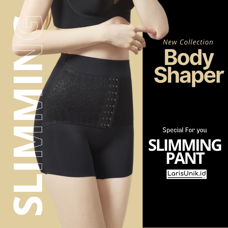 Celana Pelangsing Jumbo Kancing Pendek Seamless Korset Pengecil Perut Buncit Wanita Slim Slimming Sliming Pants Fit Body Shape Shaper Shaper Korslet Kroset Corset Pelangsing Pengecil Perut Wanita Jumbo Original Pakaian Pakayan Pakean Dalam Wanita Kancing