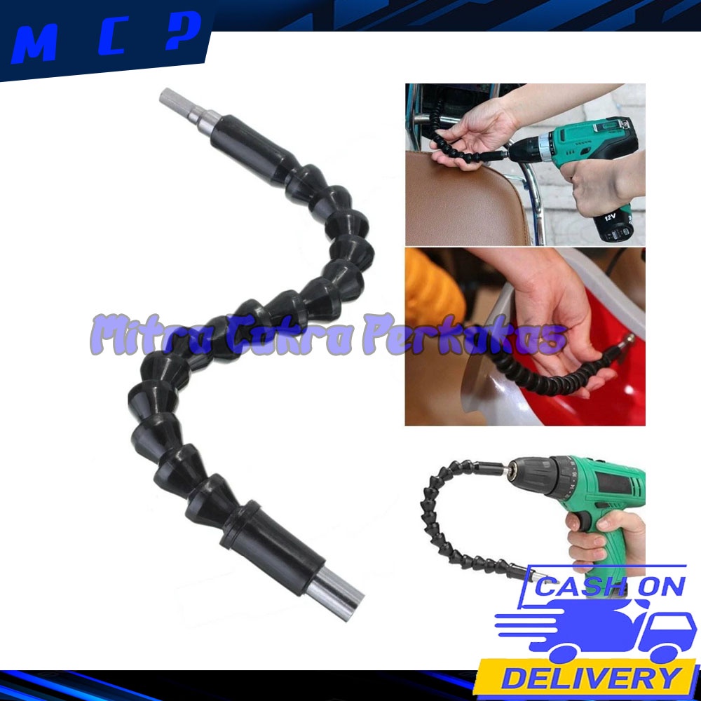 Screwdriver flexsibel 1/4 sambungan mata bor / obeng flexsibel Sambungan Ekstensi Kepala Obeng Bor Fleksibel Extension Screwdriver