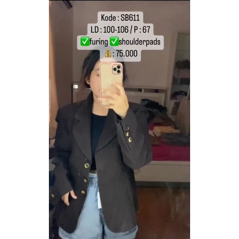 (PRELOVED) BLAZER PREMIUM WANITA/DARK ACADEMIA/COKLAT TUA/DARK CHOCO