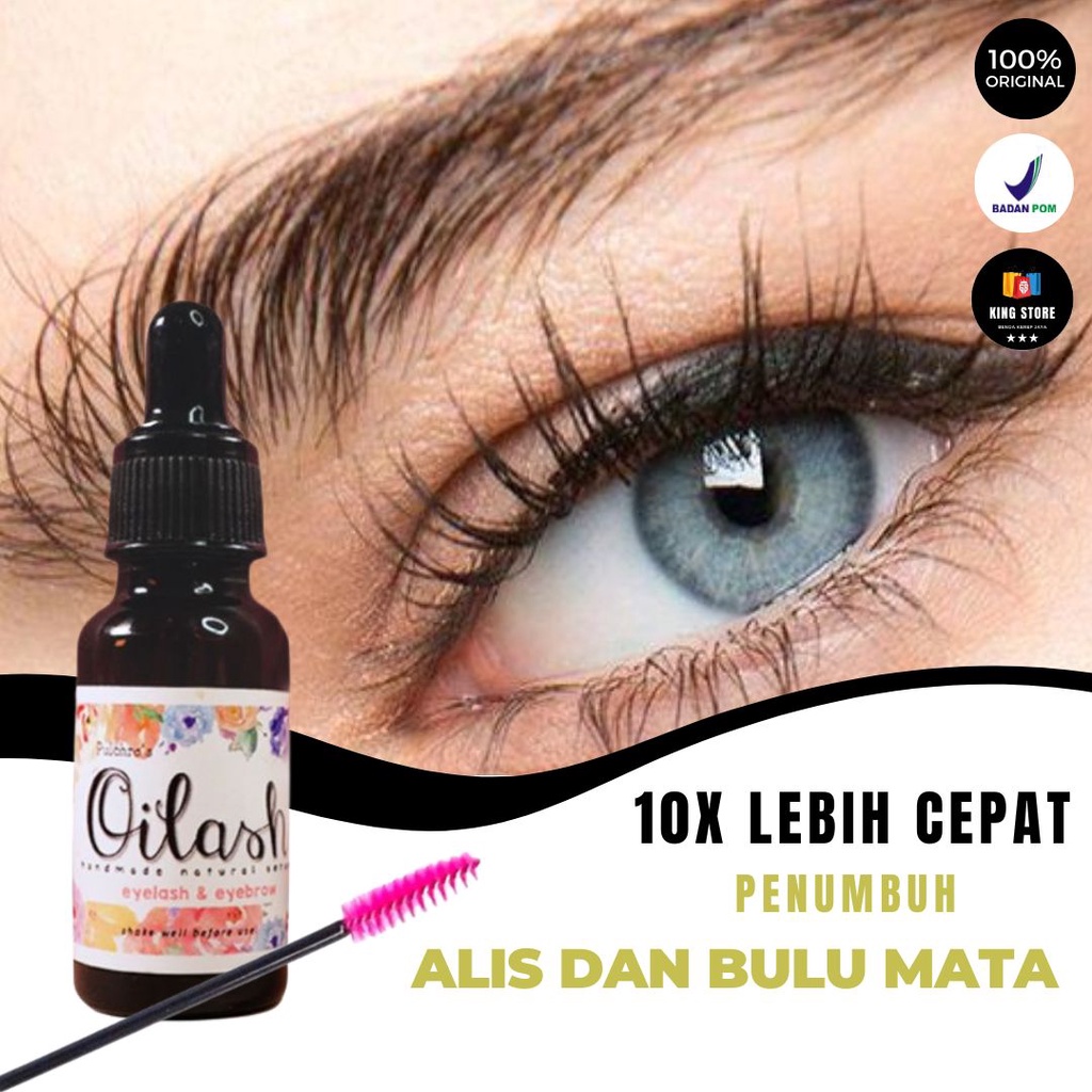 Serum Bulu Mata Dan Alis 100% Original Bpom Pelebat Penumbuh Permanen Oilash Minyak Herbal Pelentik 