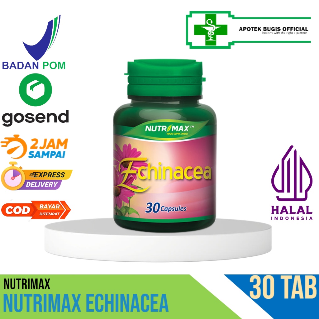 Nutrimax Echinacea 30 Kapsul - Stamina Tubuh Suplemen Alami