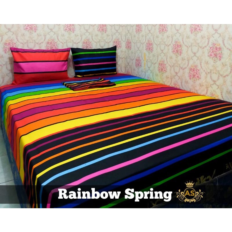 Sprei Aesthetic Bunga 180x200 160x200 GRATIS Sarung Bantal Guling Tidur Seprai homemade karakter motif kotak Hitam Viral katun adem tidak luntur