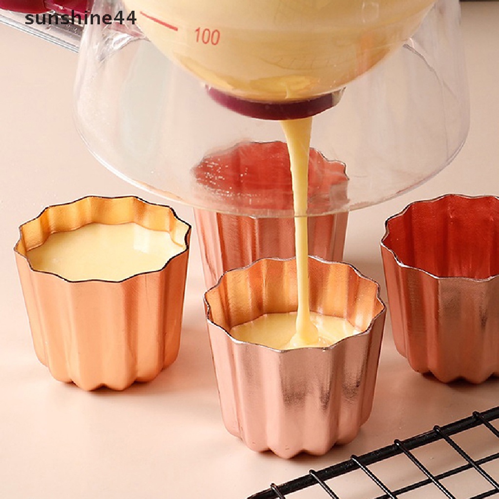 Sunshine 1PC Cetakan Cupcake Bahan Aluminium Alloy Kue Cetakan Coklat Baking Mold Reusable.