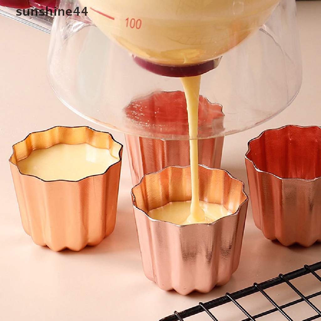 Sunshine 1PC Cetakan Cupcake Bahan Aluminium Alloy Kue Cetakan Coklat Baking Mold Reusable.