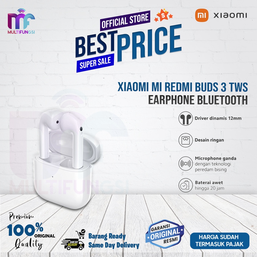 Xiaomi MI Redmi Buds 3 TWS Earphone Bluetooth Garansi Resmi