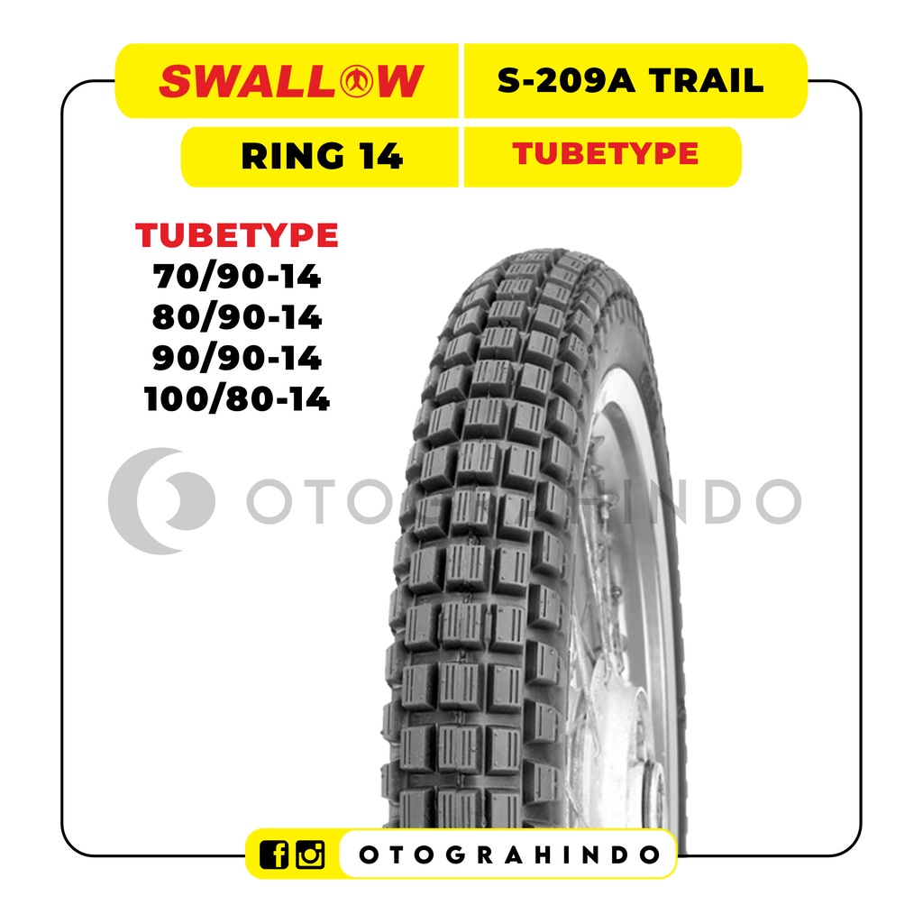 Jual Ban Luar Motor Semi Trail Swallow S 209A Ukuran 70 90 80 90 90 90