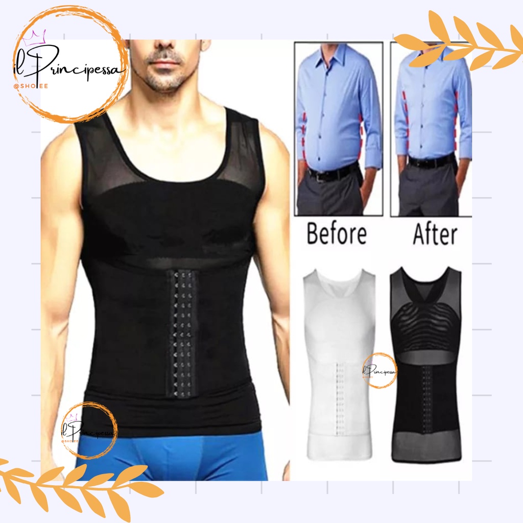 MS041 MEN BODY SHAPING - KAOS DALAM PRIA - KORSET PRIA - KORSET COWOK