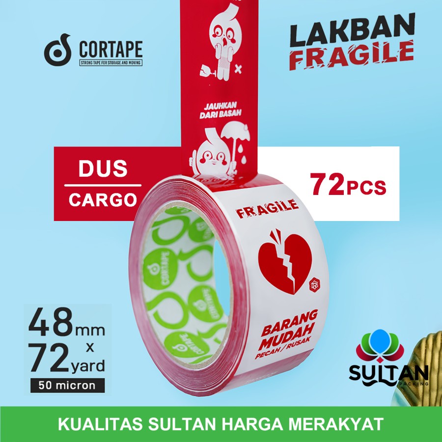 

Lakban Selotip Isolasi Fragile Mascot 48mm Dus Ekspedisi