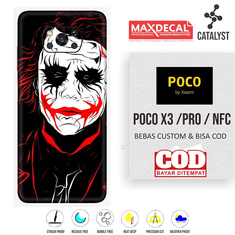 (Buy 1 Get 2) Garskin Skin POCO X3 PRO NFC GUNDAM - KODE ZI3M Bisa Custom - Sticker Case