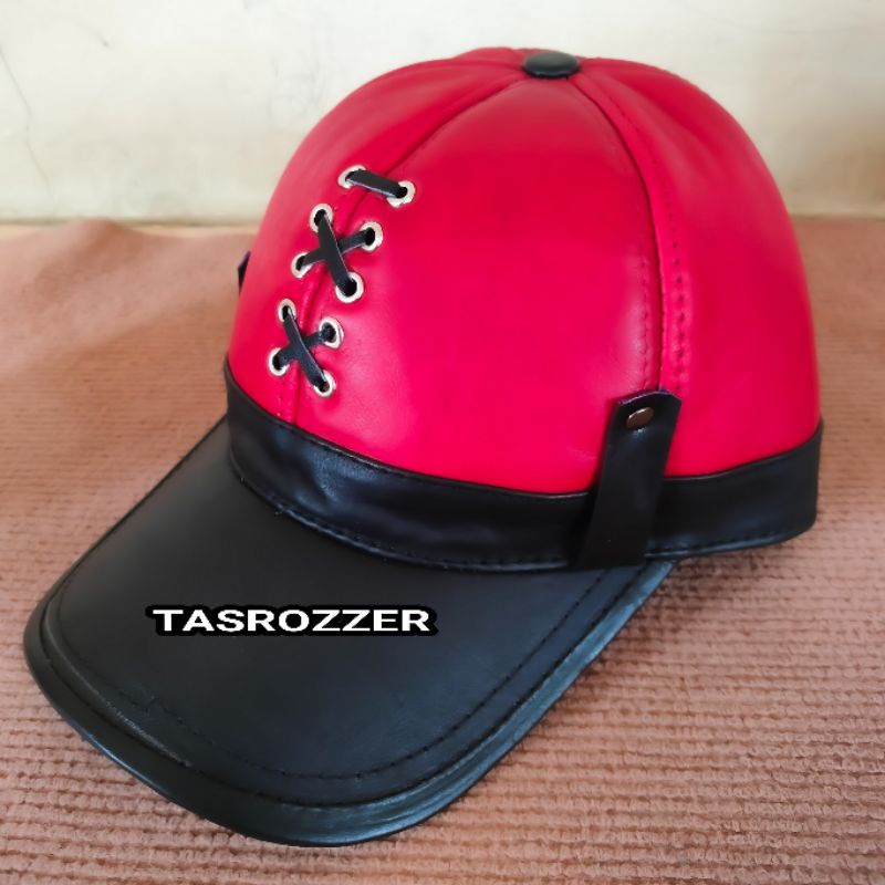 Topi kulit asli pria model new