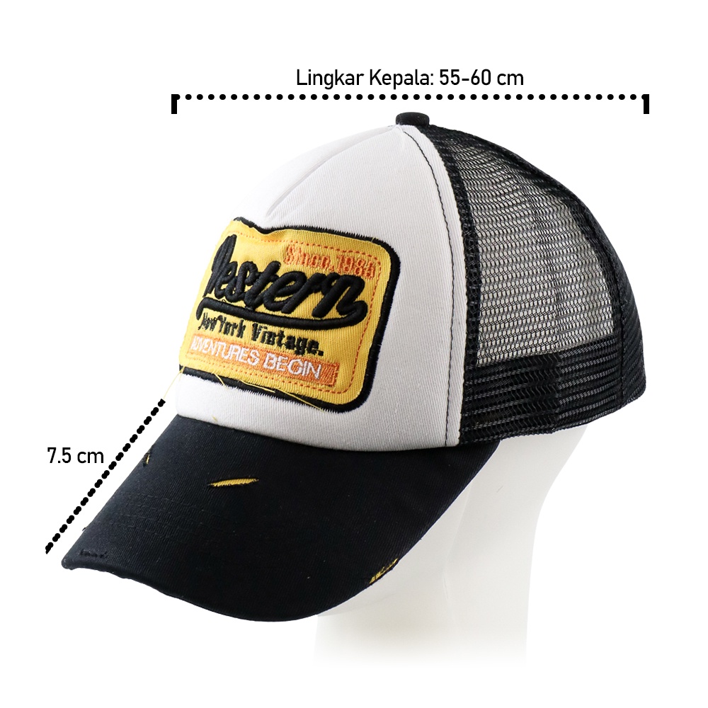Topi Snapback Trucker Baseball Cap Mesh Model Western New York F207