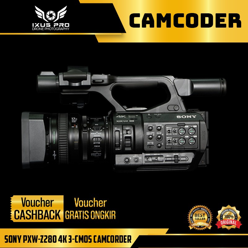 Sony PXW-Z280 4K 3-CMOS 1/2" Sensor XDCAM Handheld Camcorder