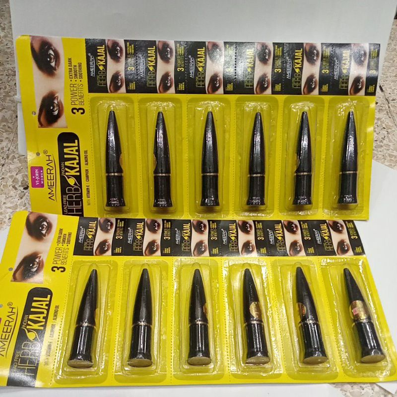 (ORIGINAL) CELAK AMEERAH KAJAL BESAR / CELAK AMEERAH HERB KAJAL ½ LUSIN(6Pcs)