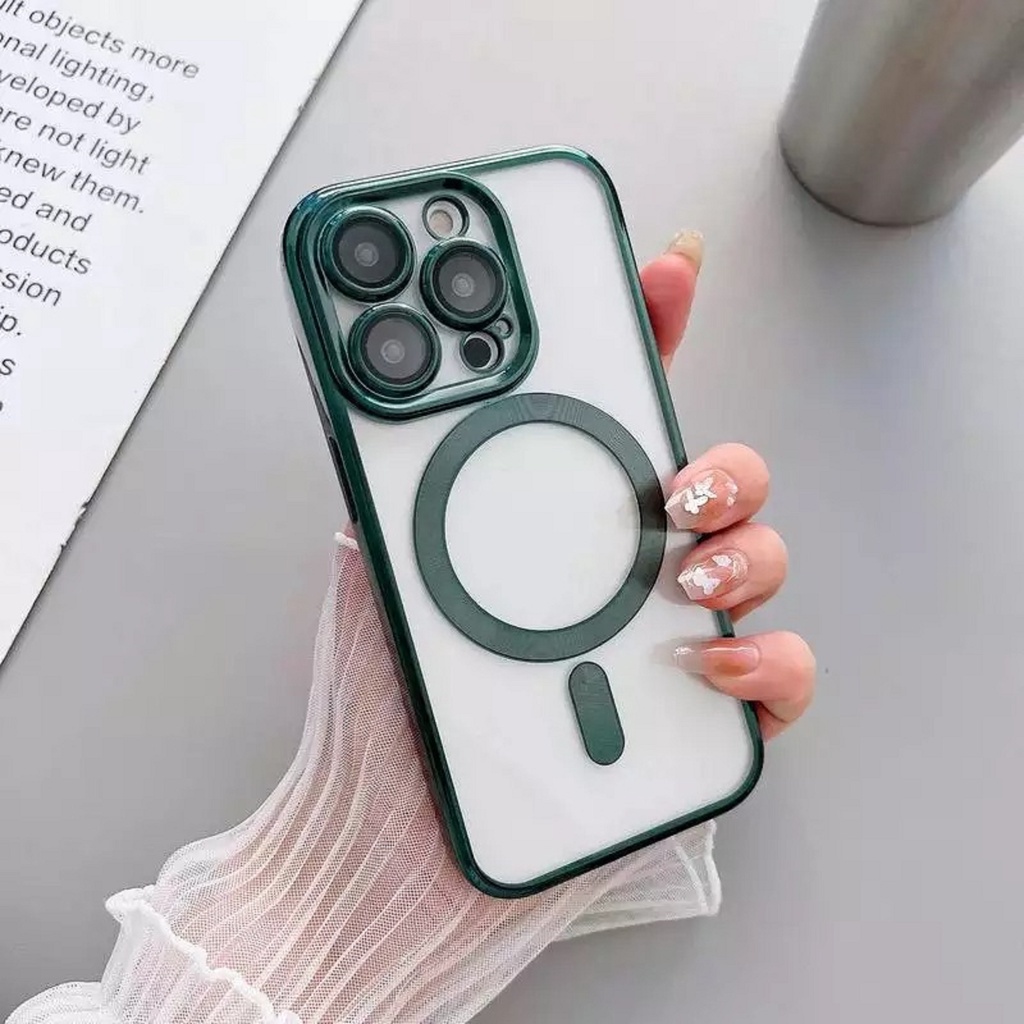 Magsafe Case Luxury Magnetic For Iphone 12 11 Pro Max Electroplating Chrome With Camera Protector