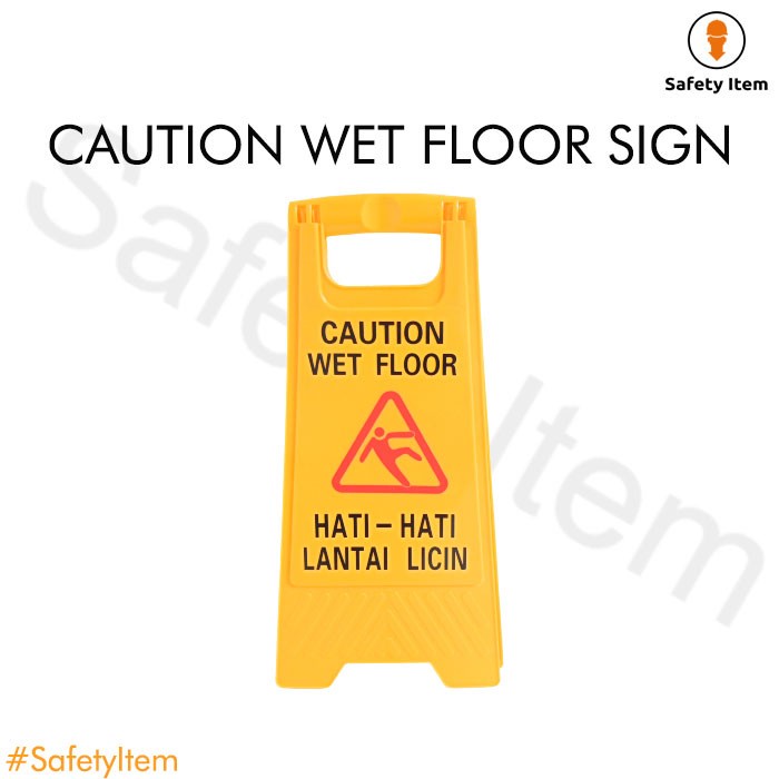 Lantai Caution Wet Floor Sign / Papan Peringatan Lantai Basah Licin