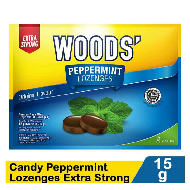 

Woods Candy Peppermint Lozenges ExtraStrong 15G