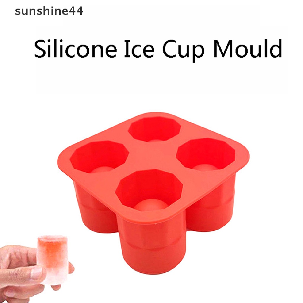 Sunshine Silikon Bentuk Cangkir Es Batu Cetakan Wadah Minuman Es Batu Cup Freeze Mould.