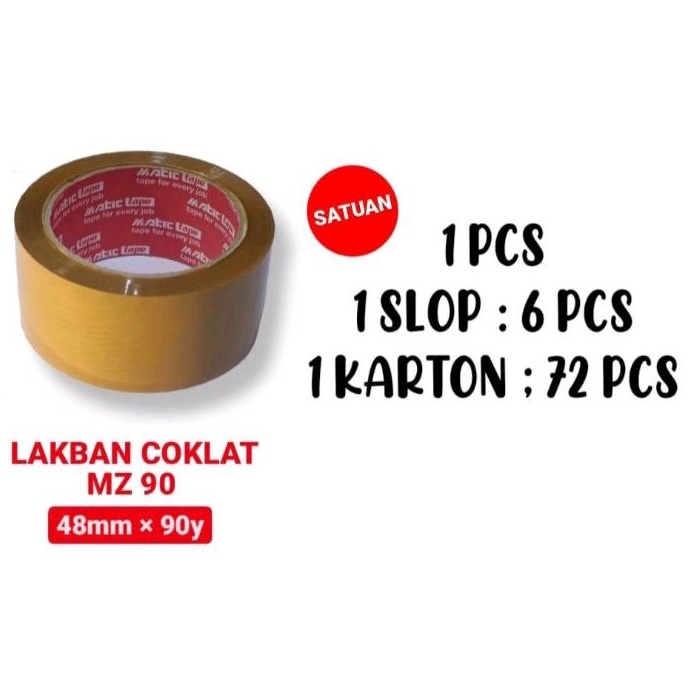 

lakban coklat 48mmx90yard lakban matic tape clear isolasi coklat kualitas sprt nachi