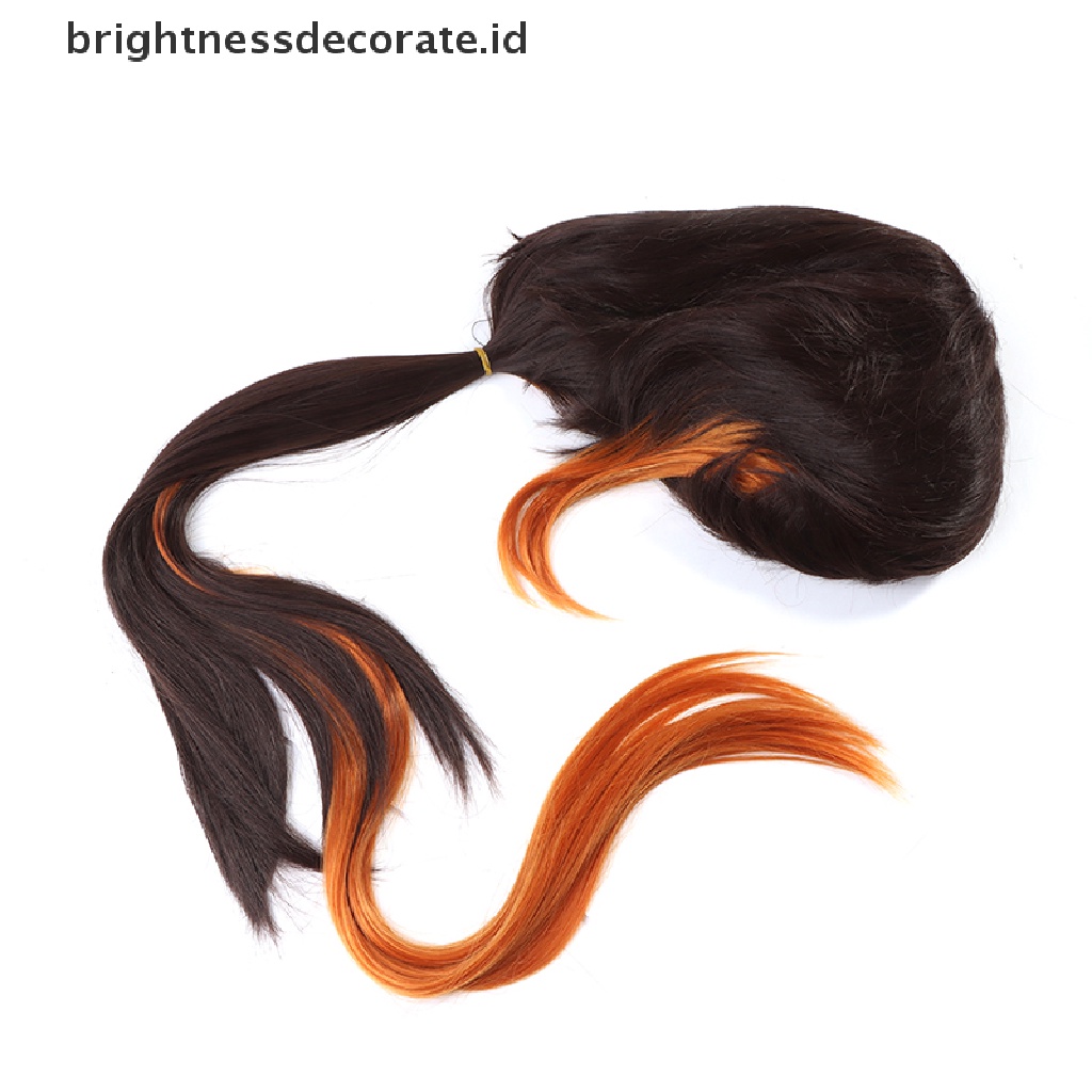 [Birth] Black-brown Game Genshin Impact CustomCosplay Zhongli Cosplay Wig Rambut [ID]