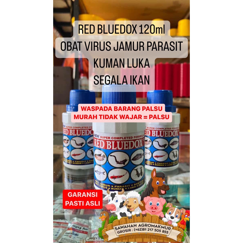 Jual Red Bluedox Ml Obat Jamur Parasit Luka Kuman Virus Ikan Lele