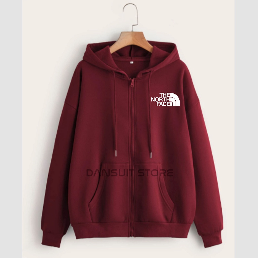 Hoodie Zipper Sablon Anak Laki-laki/Perempuan Usia 4-13 Tahun Hoodie Resleting Anak Motif Sablon TNF TheNorthFace Logo Bahan Tebal Premium