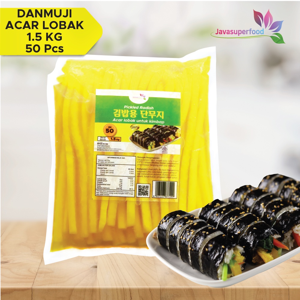 Danmuji Panjang Kimbab Acar Lobak Kuning Untuk Kimbab 1.5 KG Isi 50 Potong Panjang