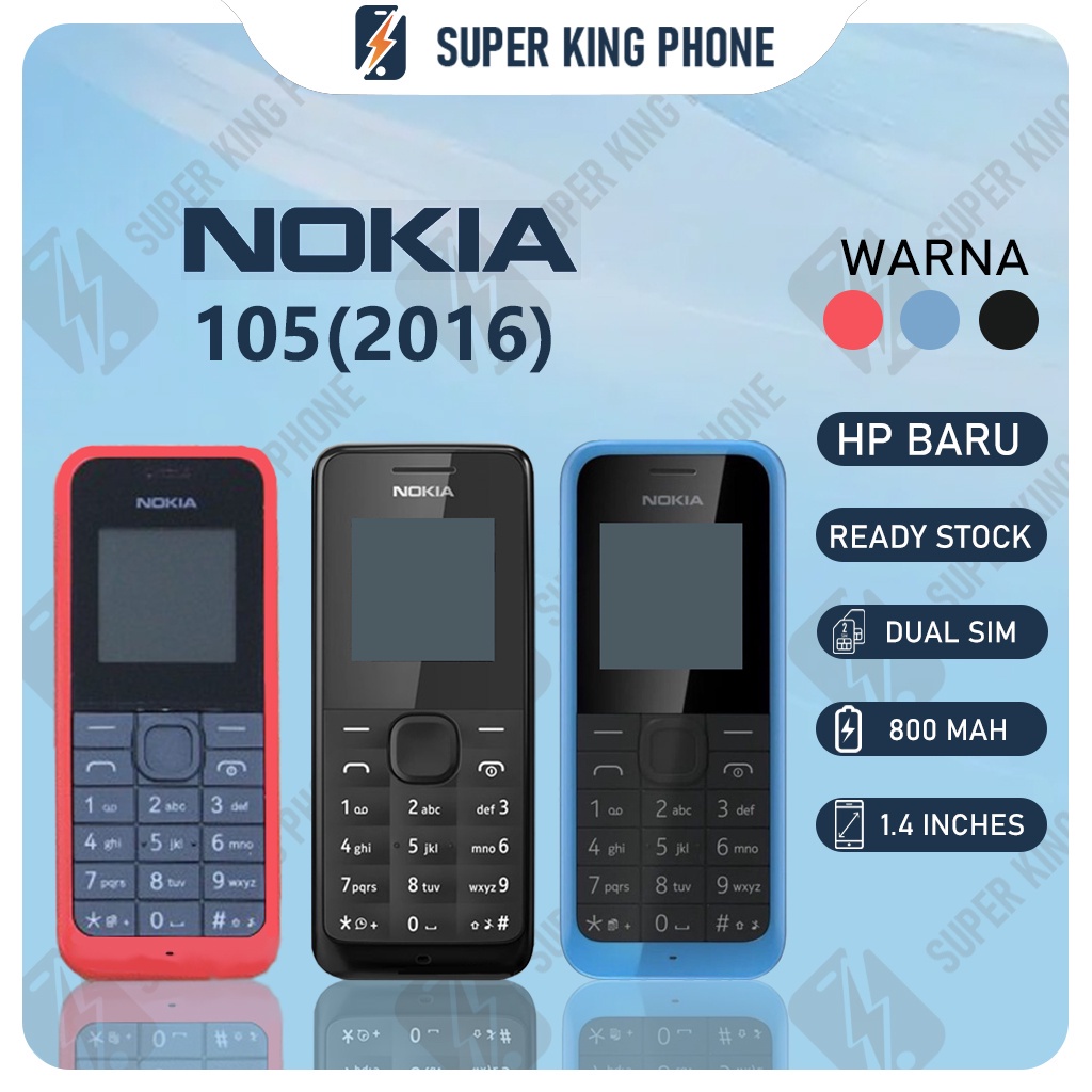 Nokia 105 2016 FM Hp murah Mobile Phone Dual SIM