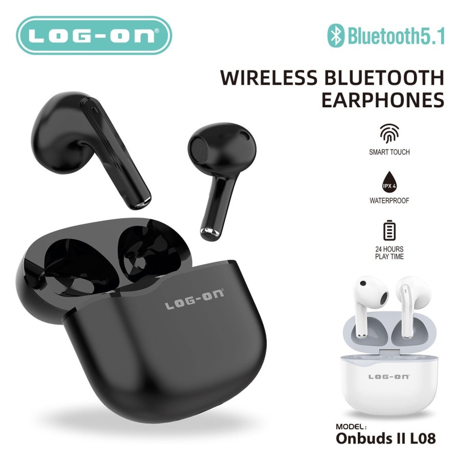 HEADSET - HF - EARPHONE LOG ON BLUETOOTH TWS ONBUDS II L08 BT5.1 TRUE WIRELESS