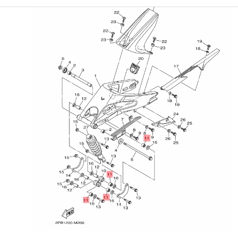 BEARING BAMBU ARM RELAY CONROD VIXION LAMA NVL NVA BK8 - R15 V2 V3 R15M XABRE MT15 XSR VIXION R 155 ORIGINAL YGP 93315-317Y1