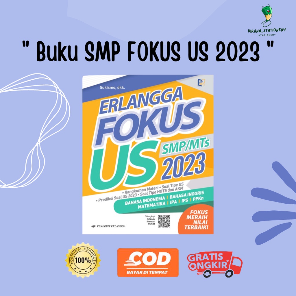 FOKUS US SMP 2023  KELAS 9 DILENGKAPI KUNCI JAWABAN BUKU SOAL BUKU UJIAN BUKU UJIAN SEKOLAH BUKU ERL
