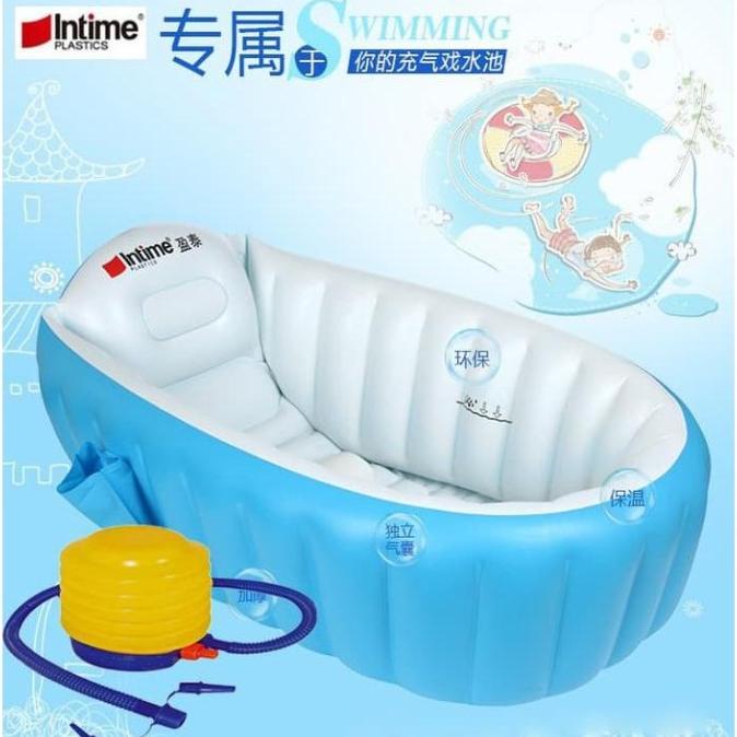 PAKET INTIME BABY BATH TUB PINK + POMPA INJEK 5 INCH/ BAK MANDI BAYI RER5451RR
