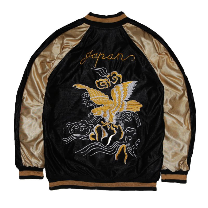Jaket Sukajan Murayama - High and low eagle - Hitam Gold