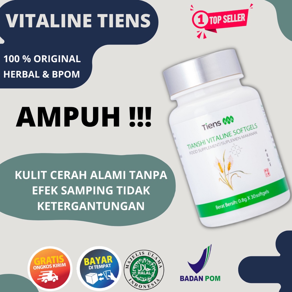 (ECERRAN) PER 1 CAPSUL VITALINE SOFTGELS VITAGELS  SUPLEMEN VITAMIN PEMUTIH KULIT SELURUH TUBUH KAPS