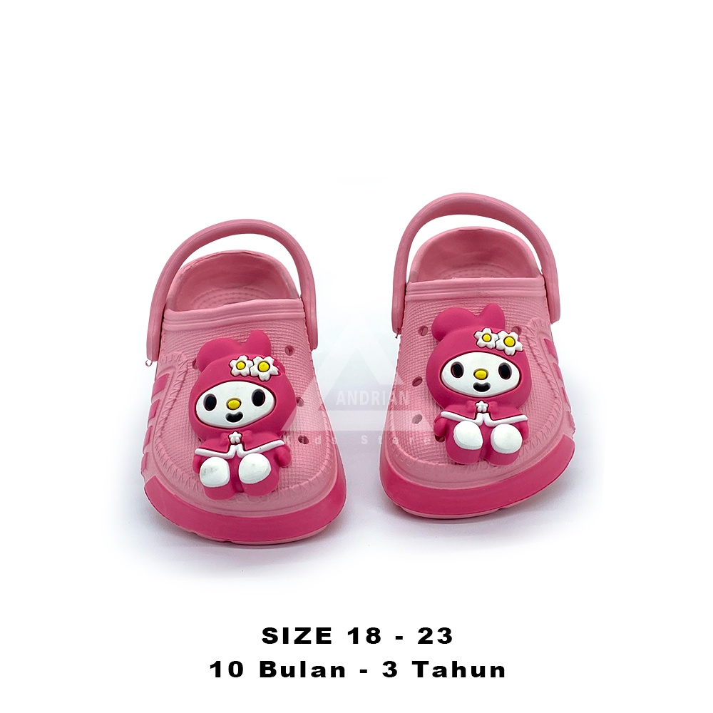 Sandal Anak Perempuan Selop Tali Belakang Model Panda Lucu INKAYNI 1055