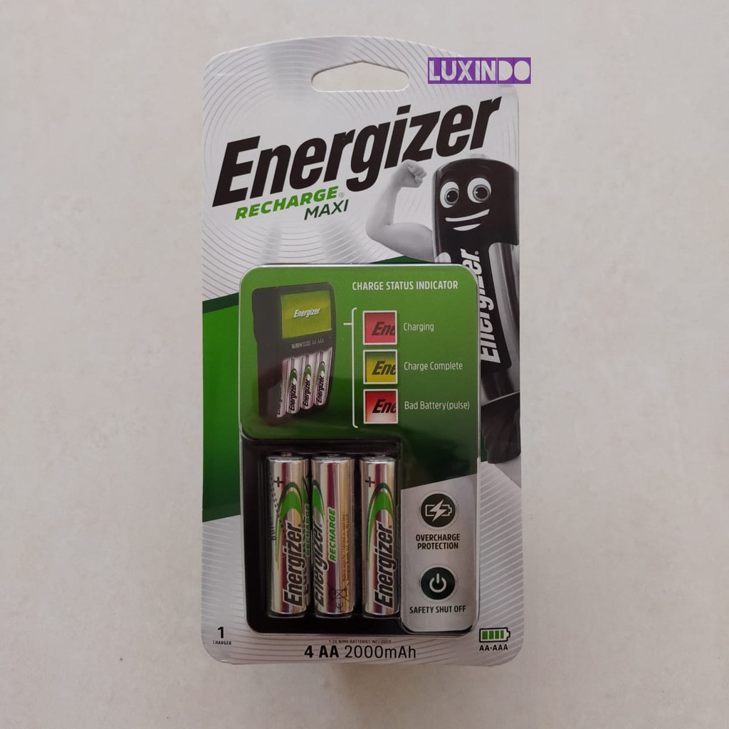 Charger Energizer Maxi AA/AAA (Gratis Baterai AA 2000 mAh 4 pcs) - BB - BB