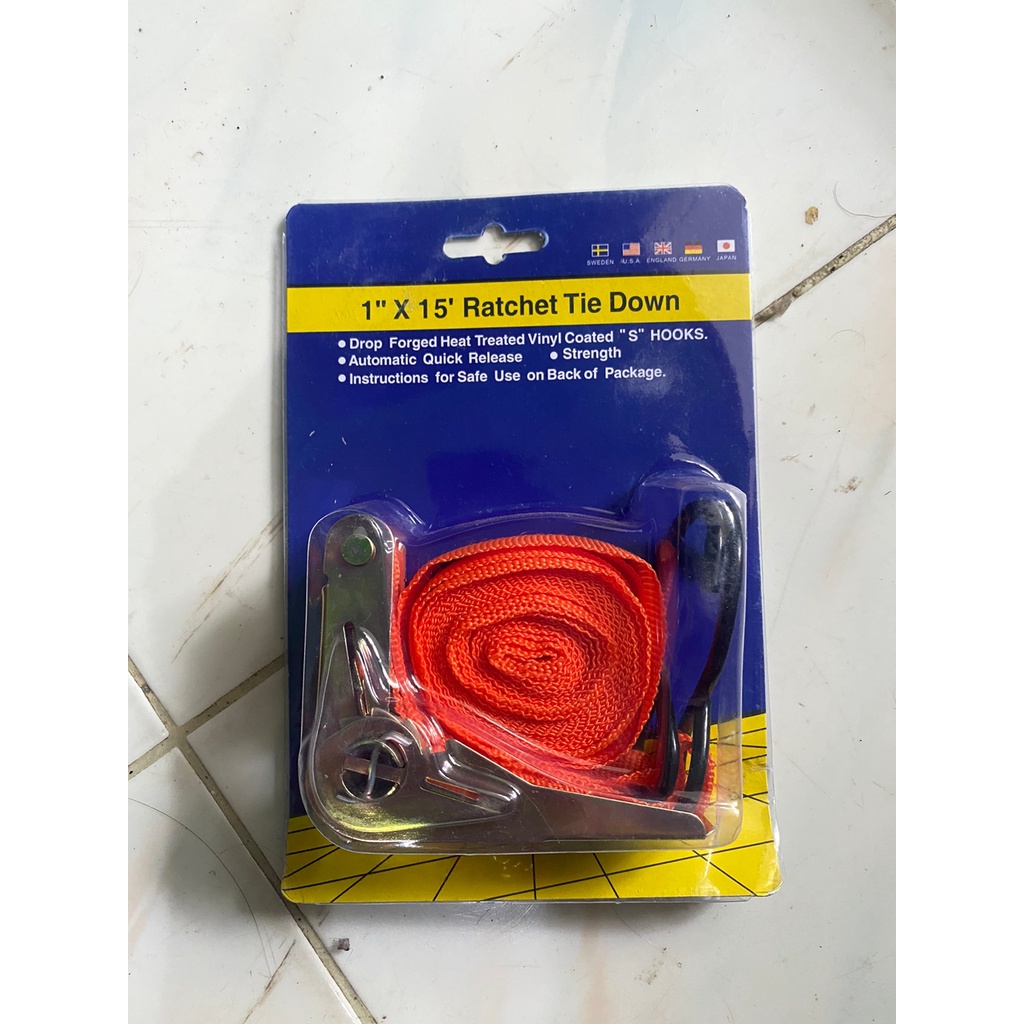 RACHET TIE DOWN 1 INCH X 5 meter KREK SOUND SISTEM CARGO LASHING TRACK TREK BELT TRACKBELT TALI PENGIKAT BARANG TRUCK