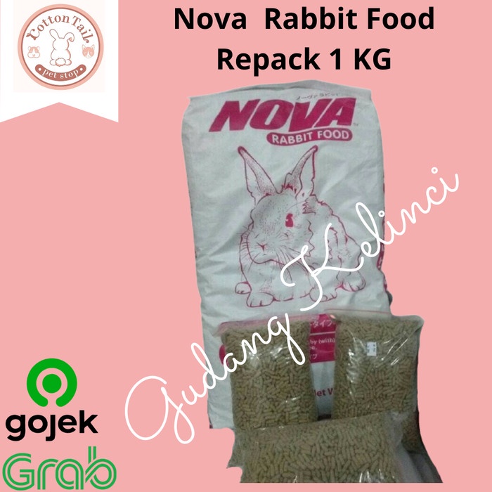 Makanan Kelinci Nova 1kg Nova Rabbit Food Repack 1 kg