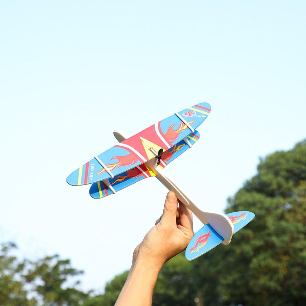 Quinton EVA Foam Pesawat Mainan Hadiah Ulang Tahun Pesawat Lucu Permainan Pesawat Model Mainan DIY Terbang Glider Launching Fly Glider Lempar Tangan Flight Glider