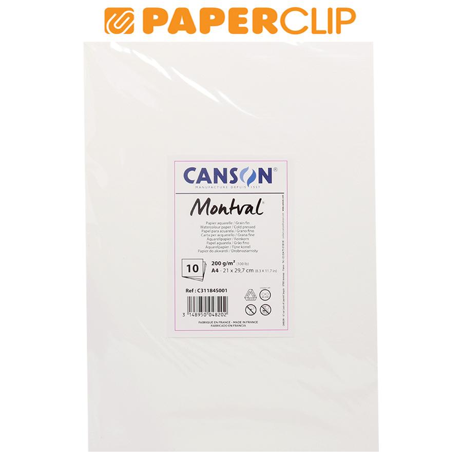 

WATERCOLOR PAPER CANSON MONTVAL C31184C001 A4 200G