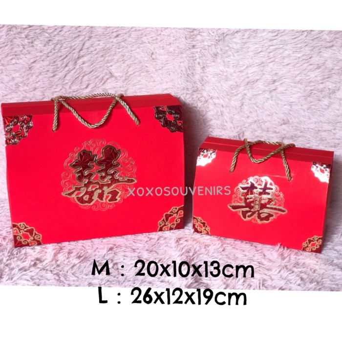 

Paperbag Sangjit / tingjing shuangxi 4sidesflowers M Imlek