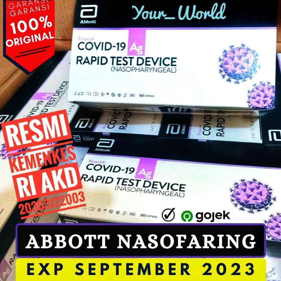 (SATUAN ECER) ABBOT ANTIGEN NASO SWAB TERMURAH BIOQUICK - RAPID TEST – ORI ALAT CEK KESEHATAN