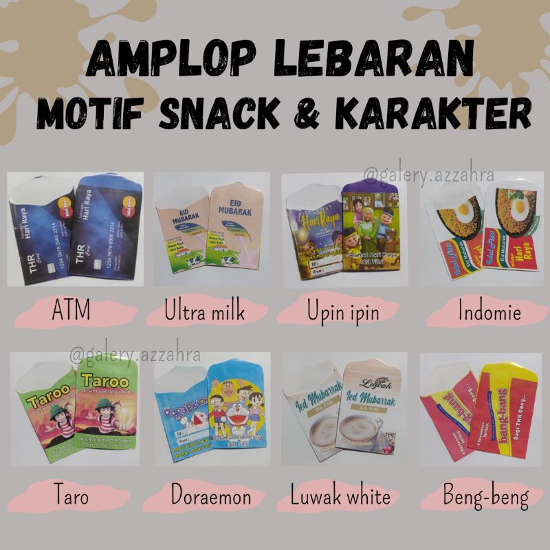 

amplop lebaran sedang karakter isi 10