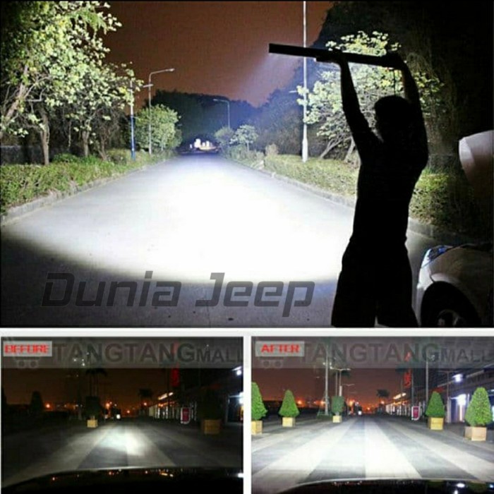 Light Bar LED 5D Double Row Offroad 52 Inch 300 Watt Jeep Rubicon JK