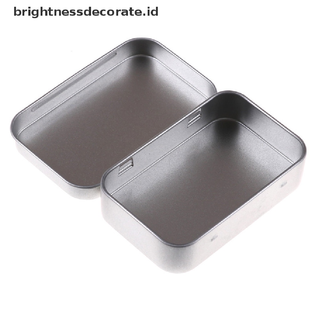 [Birth] 95 * 60 * 20mm Metal Tin Flip Storage Box Case Organizer Untuk Kunci Permen Koin [ID]